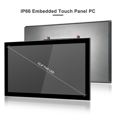 Il PC industriale Fanless del pannello di tocco si raddoppia Lan Pc Vesa Mount 24&quot; 1920 x 1080