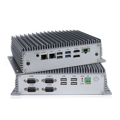 ottavo PC Fanless industriale della lega di alluminio del CPU mini, SSD I3 Fanless Mini Pc di MSATA 128G