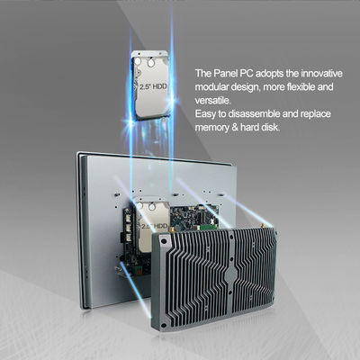 Hmi ha incastonato il PC industriale del pannello di acciaio inossidabile con GPIO