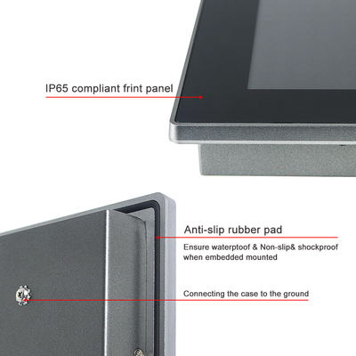 La parte anteriore IP65 ha incastonato il computer impermeabile a 24 pollici del touch screen del PC FHD LED del pannello