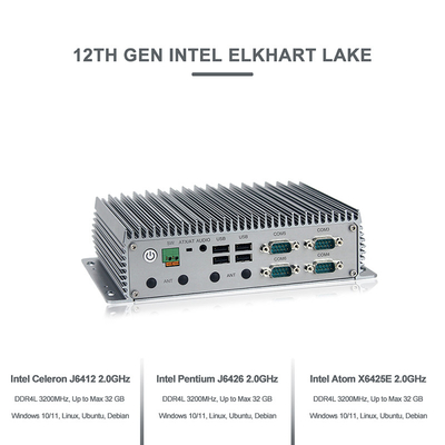 Porti incastonati industriali Fanless di Gen Intel Elkhart Lake J6412 3XLAN del PC della scatola dodicesimi