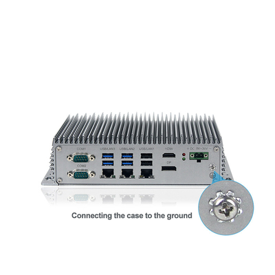 Il dodicesimo quadrato di GEN J6412 del mini PC industriale Fanless svuota 2.0GHz 3xLAN RS232 RS422 RS485