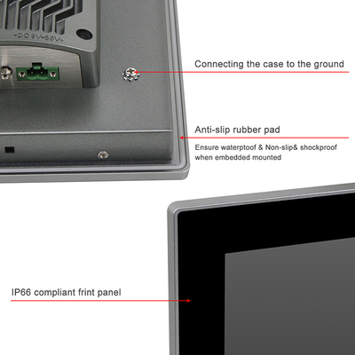13,3&quot; PC industriale LCD del touch screen montato pannello HMI di Intel J6412 con 2 RS485