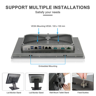 13,3&quot; PC industriale LCD del touch screen montato pannello HMI di Intel J6412 con 2 RS485