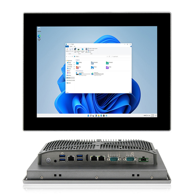 Touch screen industriale per montaggio a parete PC J6412 3 * LAN integrato AIO anteriore IP65