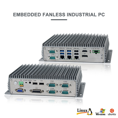 PC industriale 2*RS232 4*RS232/422/485 di Celeron J6412 Mini Embedded