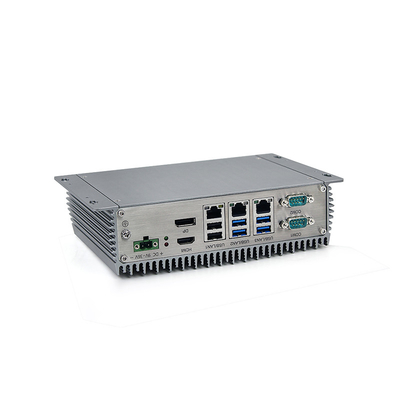 Mini PC Fanless industriale incastonato J6412 J1900 I3 I5 con 3*LAN 8*USB 6*COM