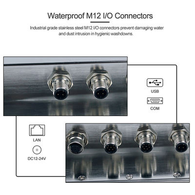 Touch screen Fanless impermeabile del pc del pannello Ip66 di industriale 12in con il caso di acciaio inossidabile