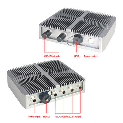 Desktop pc industriale di I3 I5 I7 RS232 4 USB, computer industriale Fanless del grado IP67