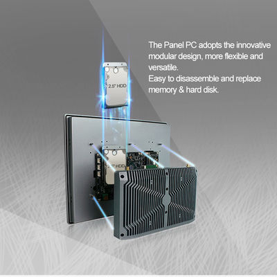 Pc del pannello di I3 I5 I7-8565U Ip65, monitor industriale capacitivo del supporto del pannello di HMI