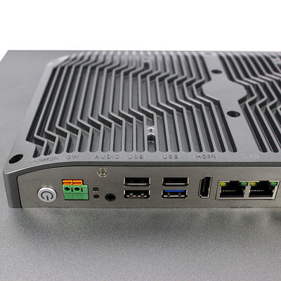 Pc a 17 pollici ultra sottile di J1900 Gray Panel Mount Touch Screen, pc industriale senza cuciture dello schermo piatto