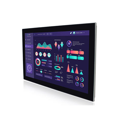 21,5&quot; resistente alle intemperie 24v industriale Lan Pc Panel Touch Screen doppio Fanless