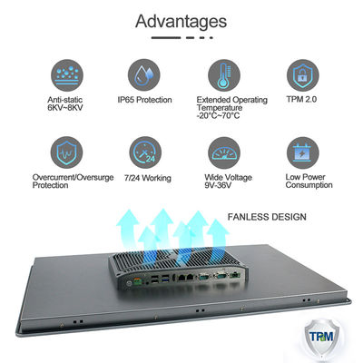 generazione Ip66 Front Waterproof del PC del pannello di 1000nits I7 HMI ottava