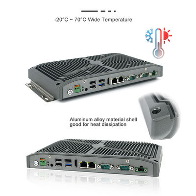 RS232 RS422 RS485 Mini Pc irregolare 15W Intel Celeron per il pagamento del chiosco