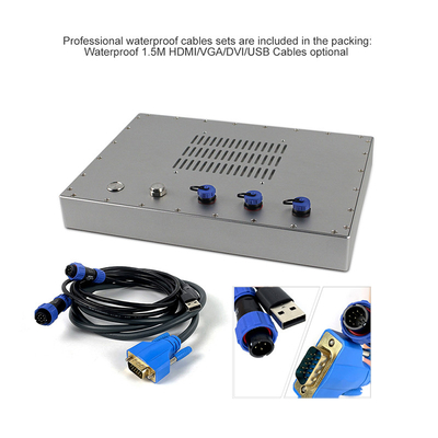 Monitor industriale dell'affissione a cristalli liquidi del monitor 450cd/m2 del touch screen dell'affissione a cristalli liquidi di VGA DVI IP69K