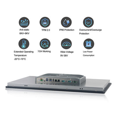 Industriale resistente impermeabile doppio 21,5&quot; del touch screen 24V di lan 1000nits PC all'aperto del pannello