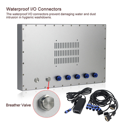 Il PC industriale IP66 IP69k del pannello di tocco del centro I3 I5 del sobbalzo impermeabilizza a 15,6 pollici Fanless