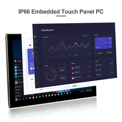 La parte anteriore IP65 ha incastonato il PC Windows ottavo Gen Core I5/I7 del pannello di tocco per le soluzioni di HMI