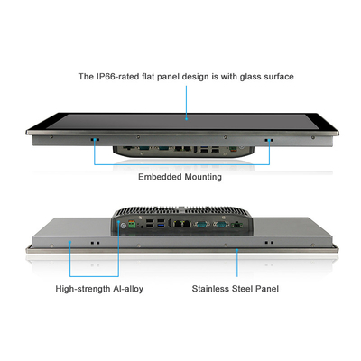 Tocco RS485 IP65 del PC PCAP del pannello di acciaio inossidabile Windows 10 per automazione industriale