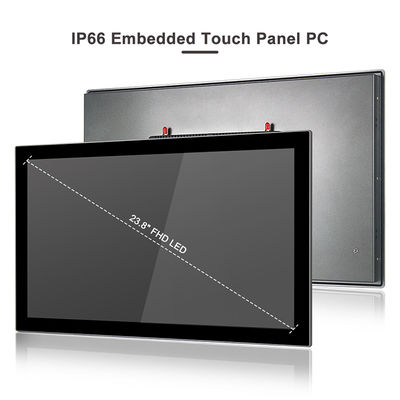 Qualità Il PC industriale Fanless del pannello di tocco si raddoppia Lan Pc Vesa Mount 24" 1920 x 1080 fabbrica